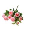 DIY 10 Head Artificial Rose Bouquet Silk Cloth Rose Flower Bundle Artificial Flower Wedding Decoration