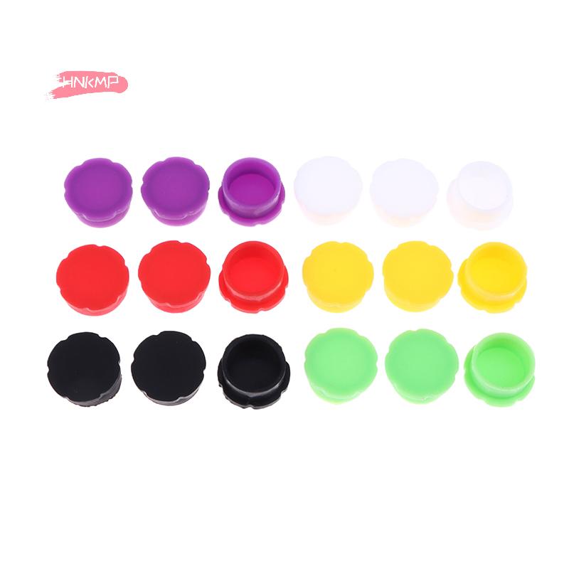 12/16/18Pcs 3/5ML Glass Vials with Protective Vial Caps Leak-Proof Dust-Resistant Lids Cover for Insulin Bottles - Flip Off Caps