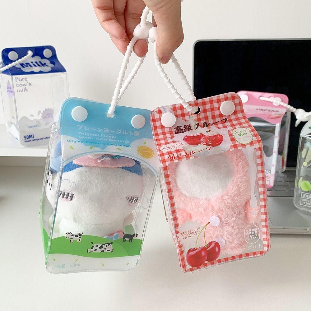 Cartoon PVC Display Bag Clear With Lanyard Cotton Out Bag 10cm Storage Badge Storage Bag Outdoor Travel