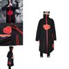 Naruto Akatsuki Uchiha Itachi Cosplay Kostuum Gewaad Mantel Cape Zacht Materiaal Stof