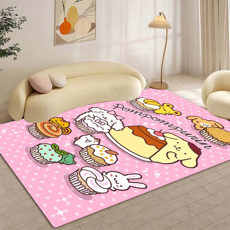 New Pom Pom Purin Cartoon Carpet for Bedroom, Living Room, Home, Sofa Decoration, Children's Play Decoration, Floor Mat Gift