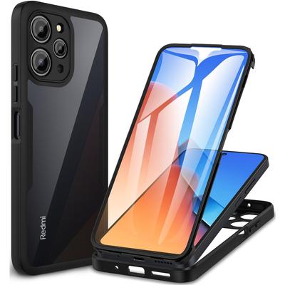 Liquid Silicone 360 Degree Hybrid Case for  Xiaomi Redmi 13 12 4G 13C 5G 12C 10 Prime Note Pro 5G 12S 4G Protect Shockproof Full Protection Cover