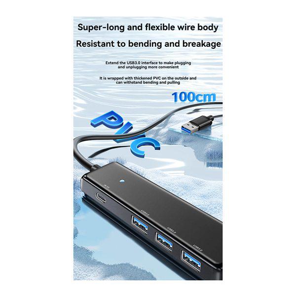 1-Piece USB 3.0 Hub Expander, Multi-Port, ABS Material, Color: As Shown