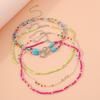 4ocs/set Boho Handmade Colorful Beads Necklace for Women Girls Turquoise Beaded Chokers Necklaces Summer Beach Jewelry Gift