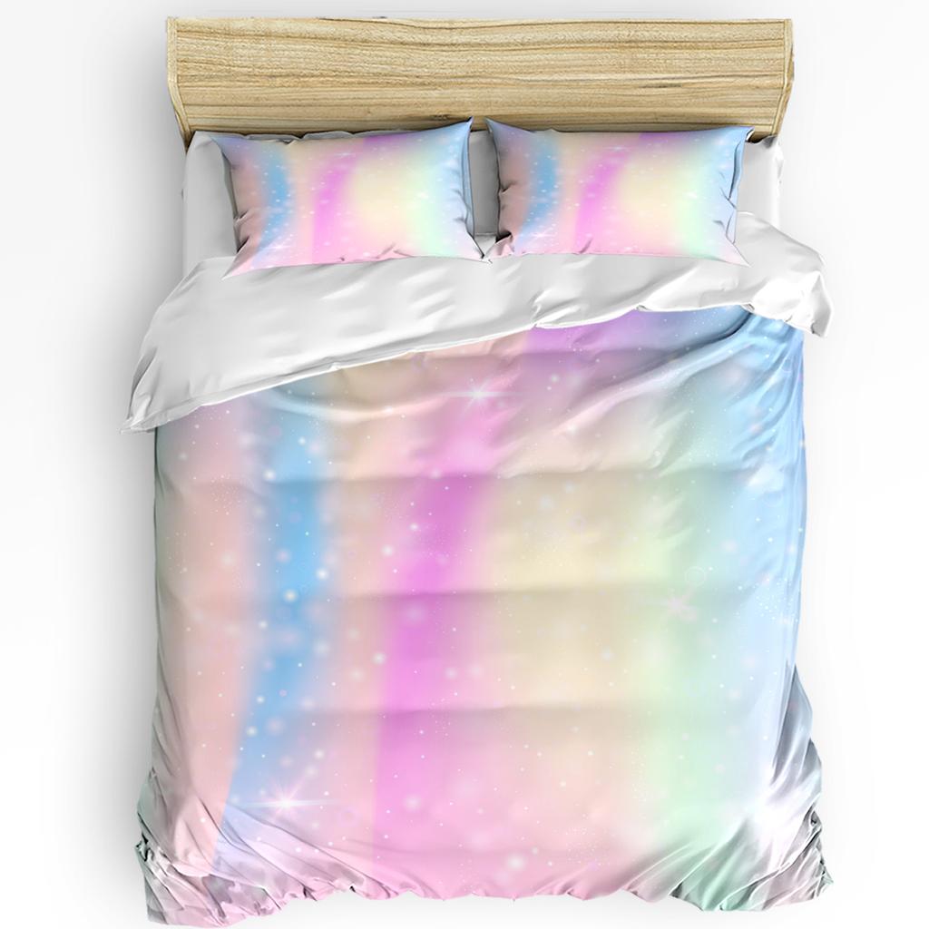 Lgbt Pride Rainbow Wood Printed Comfort Duvet Cover Pillow Case Home Textile Quilt Cover Boy Kid Teen Girl 3pcs Bedding Set
