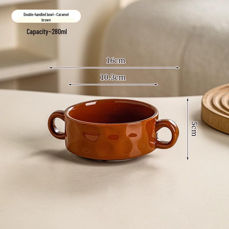 High-Temperature Ceramic Mug with Spoon, Large Capacity, Microwave Safe for Milk & Oatmeal Breakfast