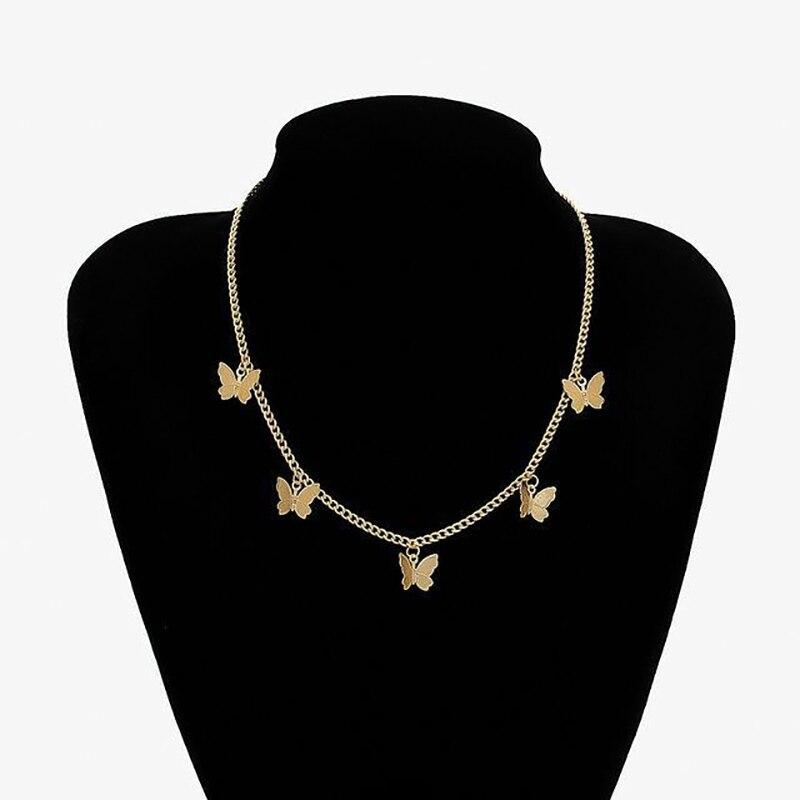 Mehrschichtige Halskette mit Schmetterlingsanhänger für Frauen, Vintage-Charme, Schmetterlinge, goldener Halsreif, Mode, exquisiter klassischer Schmuck, Geschenk