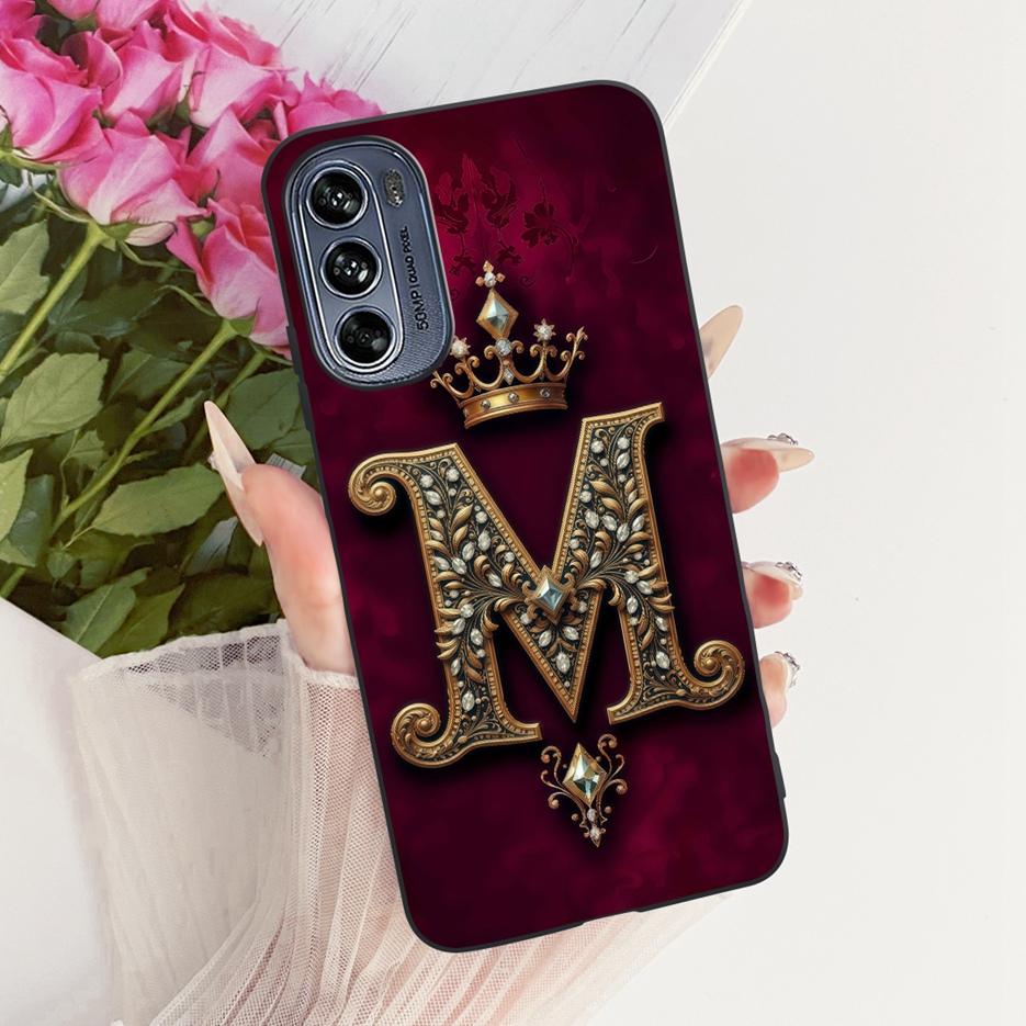 Für Motorola Moto G62 5G Hülle Niedliche Krone Buchstaben Abdeckung Stoßfest Weiches TPU Handyhülle Für Motorola G62 Moto G 62 MotoG62 5G Taschen