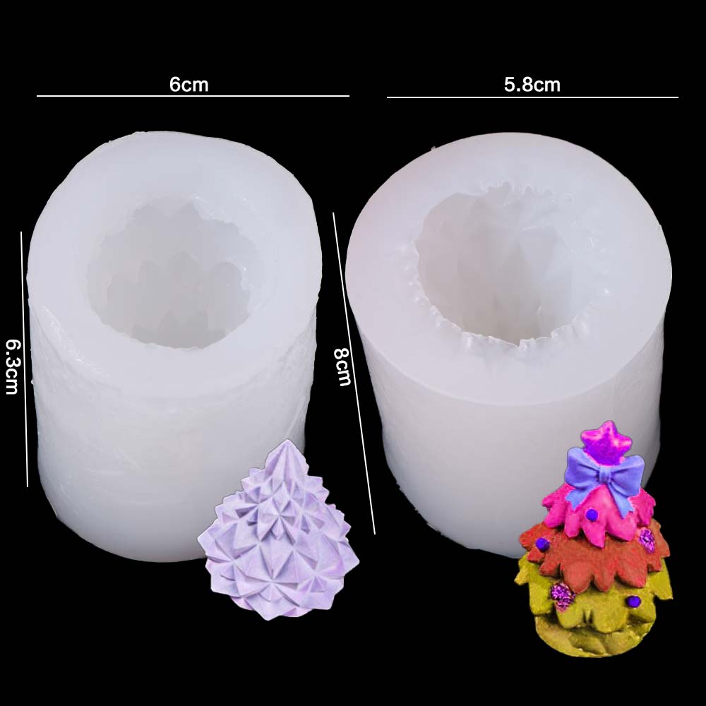 3D Candle Mould Silicone Soap Mold Gypsum Christmas Tree Candle Mold  Candle Making