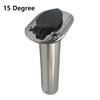 1X 15 / 30 / 90 Degree Stainless Steel Flush Mount Fishing Rod Holder Boat Rod Holders For Marine Boat Yacht Accessories