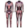 3D Digital Printing Stage Performance Costumes Adults Halloween Events Carnival Theme Party Cosplay Outfit Pretend Game Jumpsuit