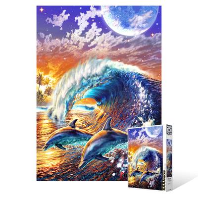 Quebra-cabeça de 1000 peças / Dolphin Wave, quebra-cabeça coreano popular