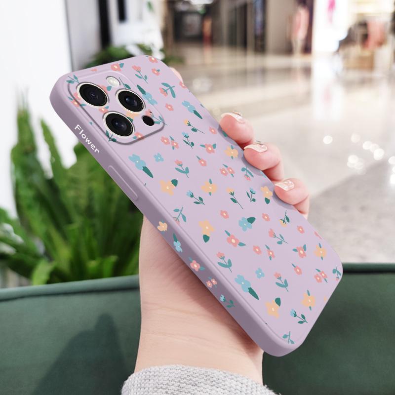Drunk Fallen Flowers Phone Case For iPhone 17 16 16e 15 14 13 Plus Pro Max Mini Silicone Cover