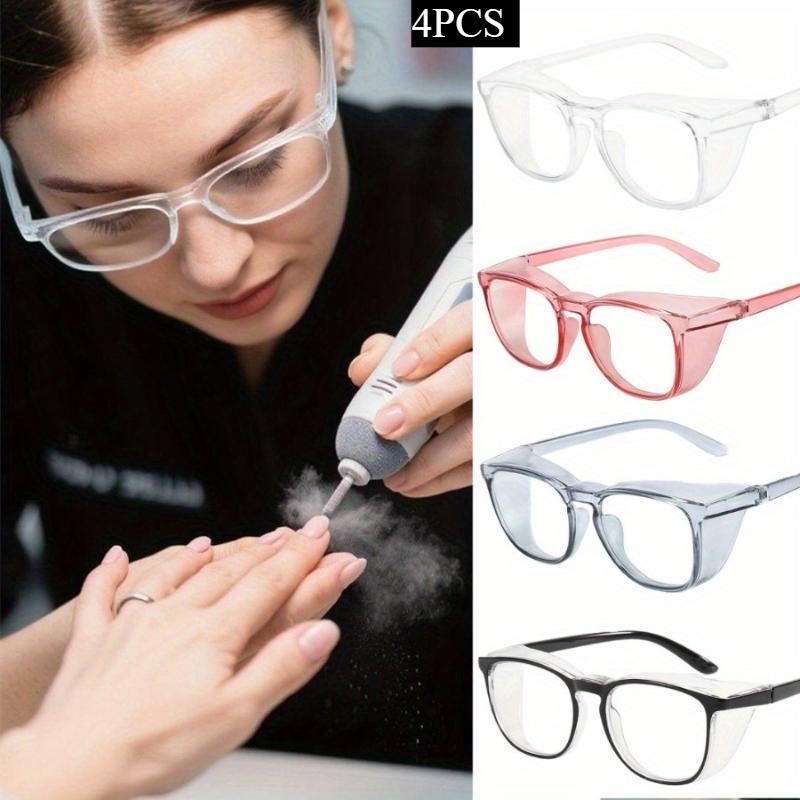 

4 пары пыленепроницаемых очков для ногтей с ветрозащитной конструкцией и средствами защиты глаз Легкая стильная и прочная конструкция