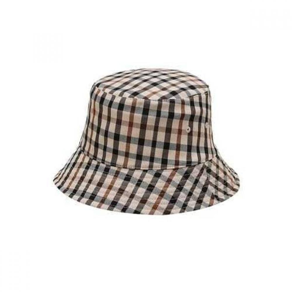 DakS Women S Beige reverSible Bucket Hat Check Embroidery Dche6e119i2