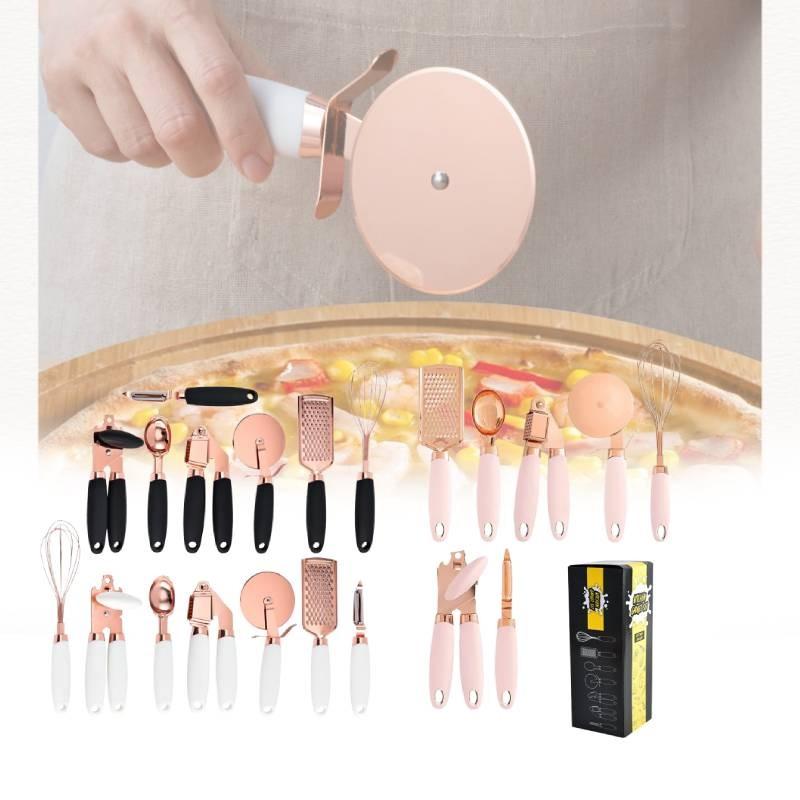 Pcs 7 Kitchen Gadget Set Copper Coated Stainless Utensil Pizza Cooking Tool