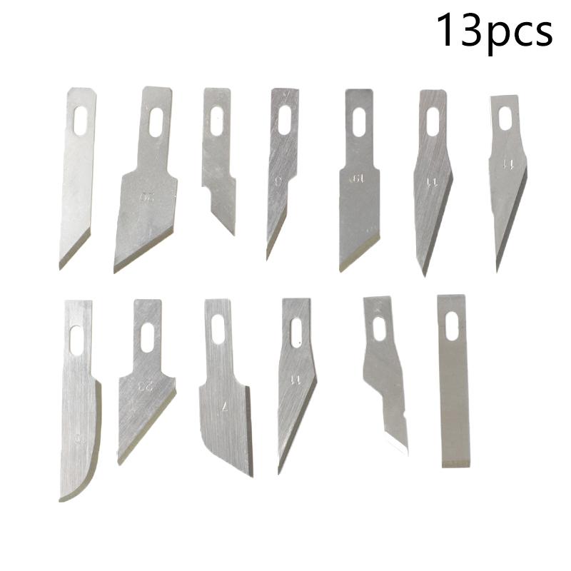 Non-Slip Metal Scalpel Knife Tools Kit Cutter Engraving Craft Knives + 10pcs Blades Mobile Phone PCB DIY Repair Hand Tools