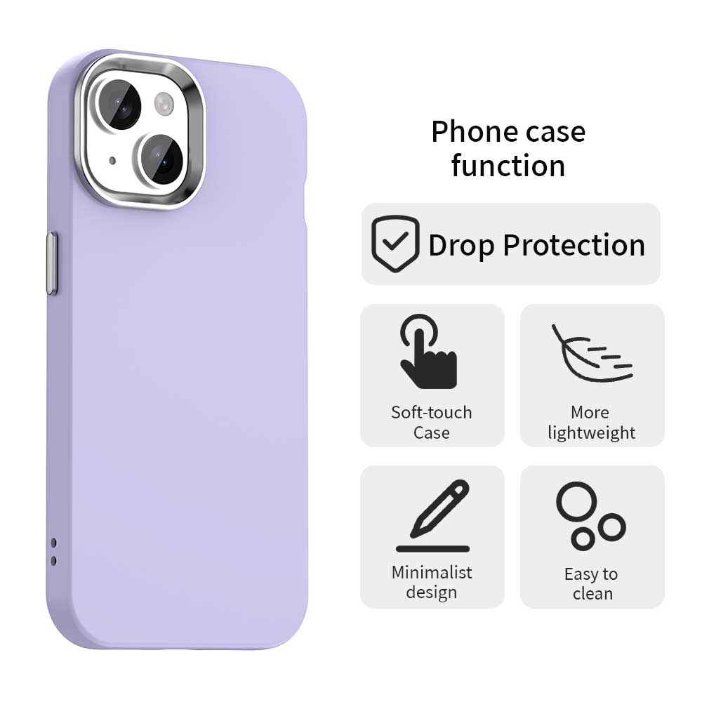 

For iPhone 14/13 Case TPU+TPE Anti Drop Protection Phone Cover Pink