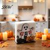 Decorative Tabletop Organizer Halloween Ghost Wooden Napkin Holder, Cute Paper Towel Autumn Themed Holder Stand, Freestanding Tissue Dispenser