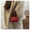 Women Simple Solid Color Suede Small Square Crossbody Handbag For Daily Use