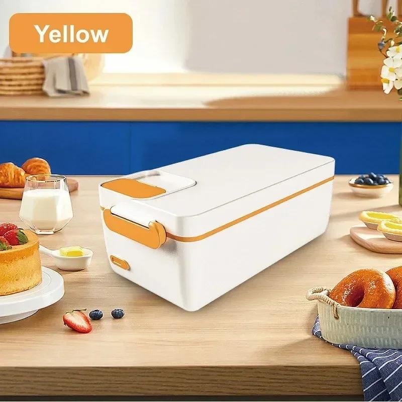 Self Heating Lunch Box 40W Electric 1L Capacity Cordless Leak Proof 304 Food Grade Stainless Steel 6H Heat Silent