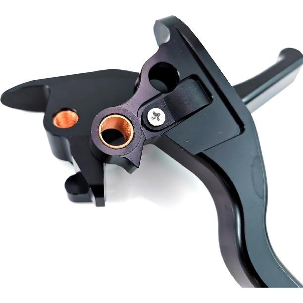 Clutch Brake Levers Set for Harley Softail Breakout Deluxe Low Rider Street Bob (Black)