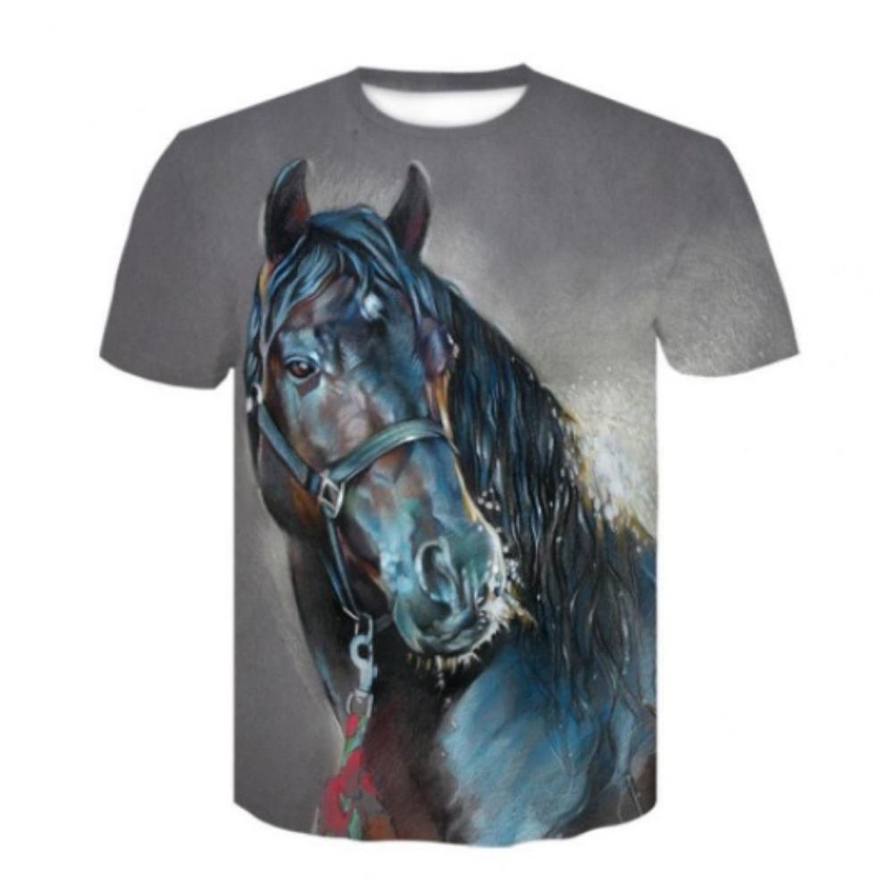 2025 Cross border Foreign Trade New 3D Printed Men's Round Neck Short Sleeve Casual T-shirt