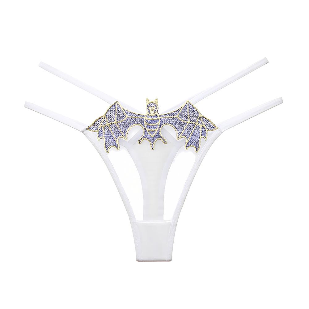 Fashionable Embroidered Thong Sexy Mesh Mesh Hollow Thin Belt T Pants For Women