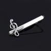 Fashion Necktie Clips Silver Color Musical Note for Shirt Necktie Pin Clasp Tie Pin Men Jewelry