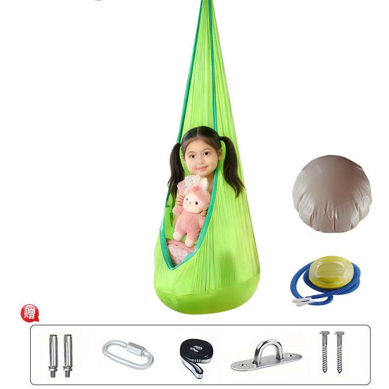 Children's Hanging Chair with Inflatable Cushion - Portable Swing for Parks and Yards