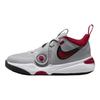 Nike Team Hustle D11 PS Cement Grey Gym Red Kids Sneakers Black White DV8994-006