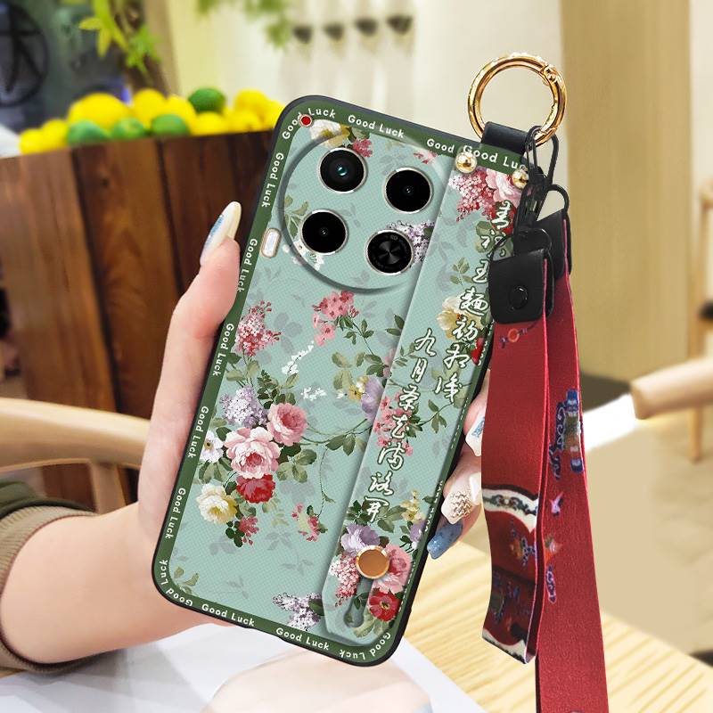 Für Mama Handschlaufe Handyhülle Für Tecno Camon30/4G/5G/CL6/CL7 Mode Wasserdicht Stoßfest Rückseite Chinesischer Stil