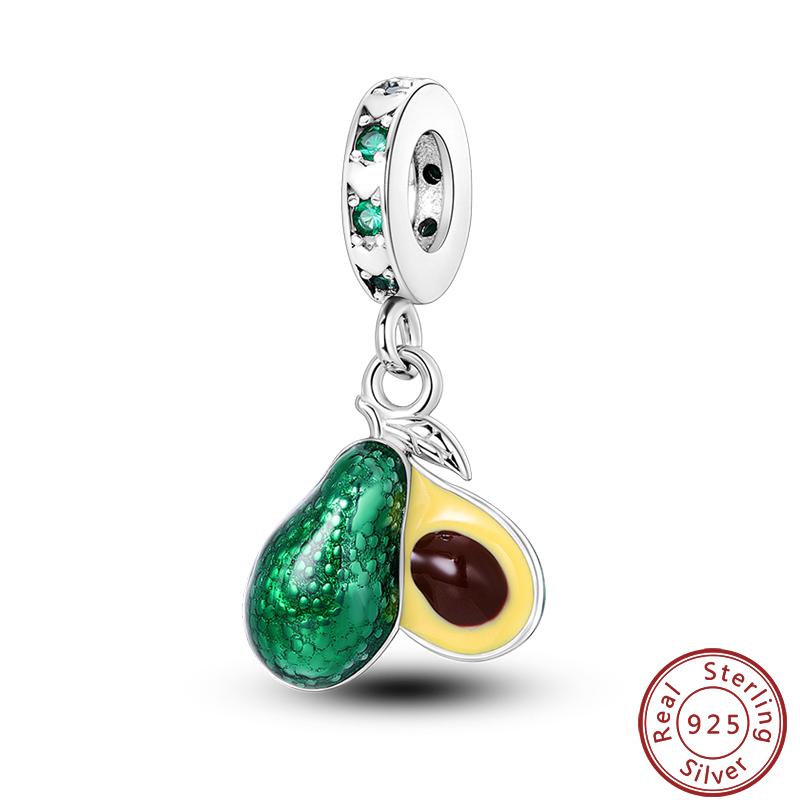 Copper Strawberry Pineapple Avocado Fruit Dessert Series Sweet Charms Beads 3Mm Diy Gift Fine Jewelry