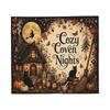 Halloween Black Cats Flannel Blankets Witchy Spooky Novelty Throw Blanket for  Sofa Bedding Lounge 150*125cm Bedspreads