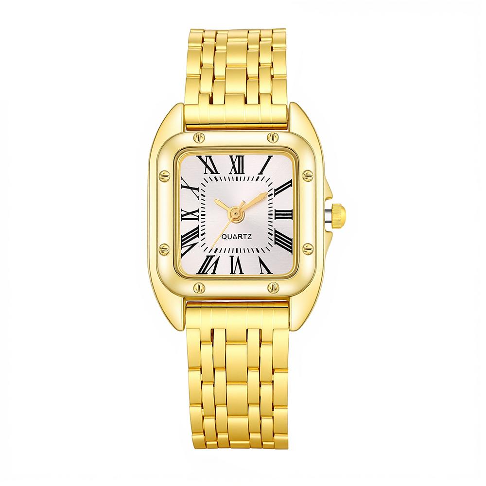 Golden Business Casual Light Luxury High-end All-match Steel Band Men's Quartz Watch, Suitable for Christmas and Halloween Gifts