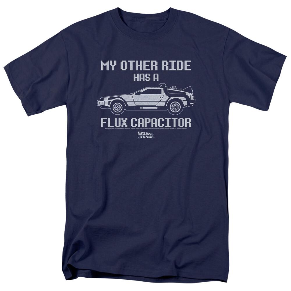 Back to the Future Other Ride T Shirt Mens Licensed Retro Movie Tee Navy XXXL