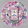 50PCS Pastel Gothic Witch Stickers - Cute Halloween Cartoon for Journaling, Luggage, Waterproof Decor