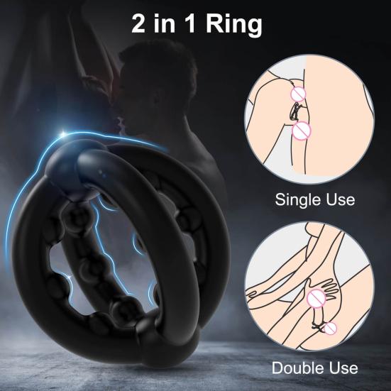 Yousheng Scrotum Ring Help Erection Easy to Clean Silicone Dick Delay Ejaculation Penis Sleeve for Men Gay