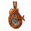 Rare Quality 66.8 Ct Natural Jasper Oval Cut Copper Wrapped Pendant Certified