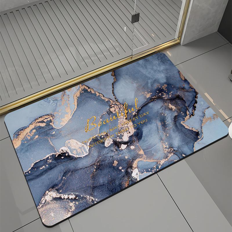 Bathroom Mats Front Door Mats Kitchen Mats Diatomite Mud Non-Slip Shower Rugs Quick Dry Machine Washable