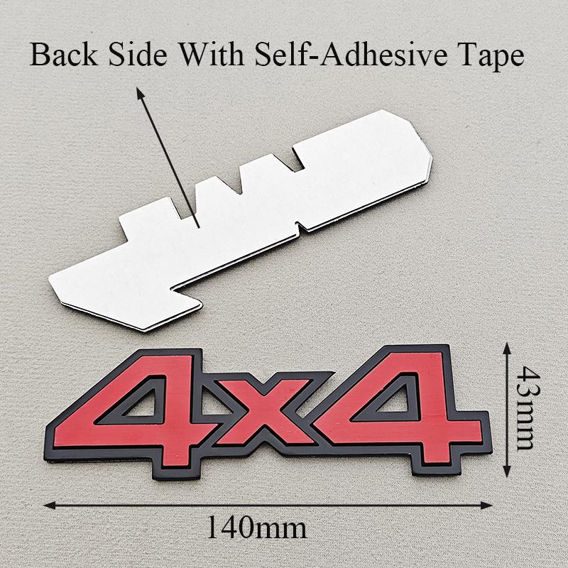 3D Metal Car Logo 4WD 4X4 Emblem Badge for Toyota Subaru Honda Jeep SUV Off Road Chrome Black Sticker Accessories
