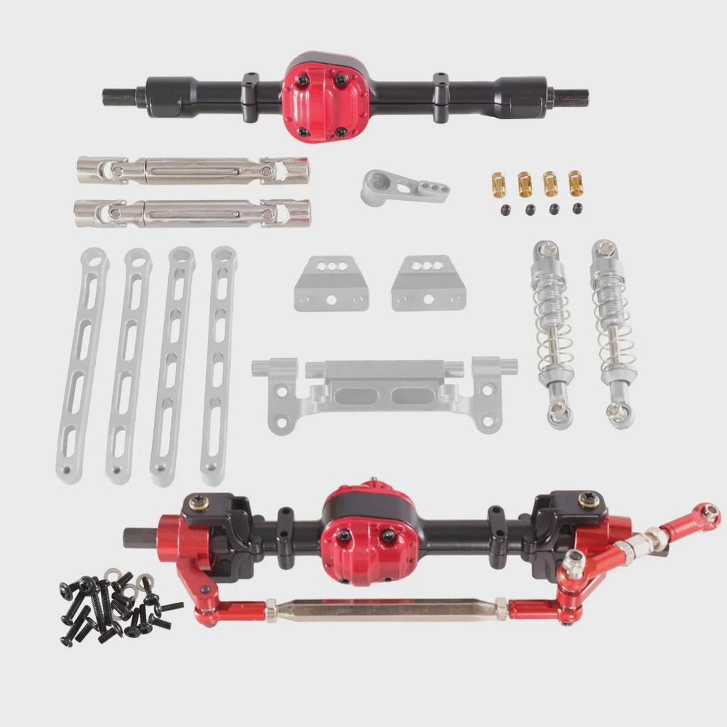 Mangniu MN Series Metal Upgrade RC Car Front & Rear Assembly Kit: Models MN82, LC79, MN78