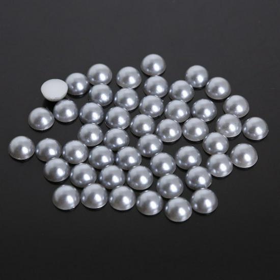 Half-Round ABS Imitation Pearl Beads for DIY Nail Art and Phone Cases