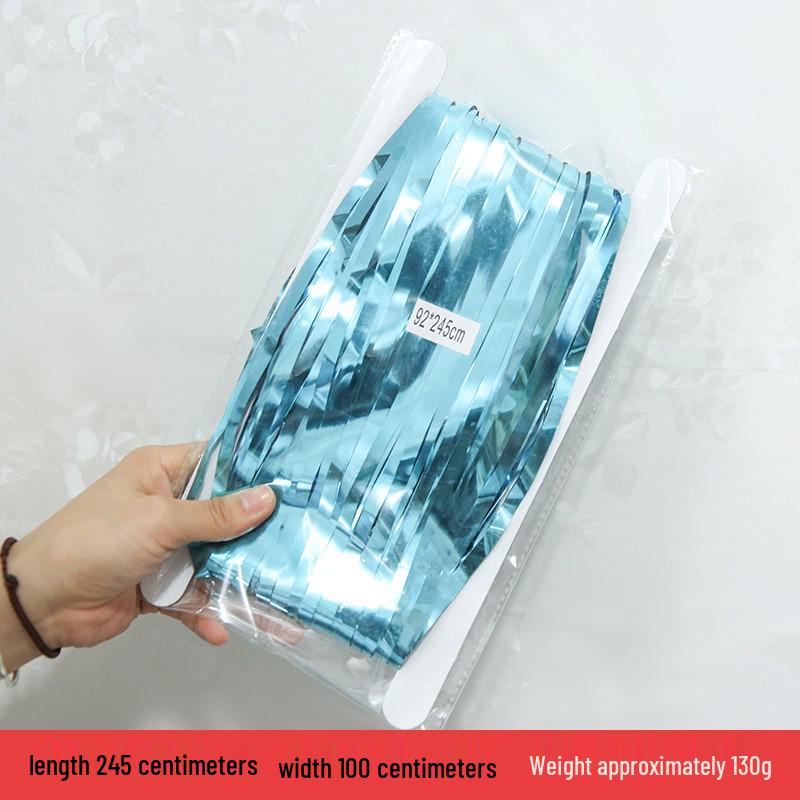 Colorful Rain Silk Door Curtain for Birthday Party Decoration, 1x2.45 meters