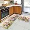 1 Stück Anti-Ermüdungs-Küchenteppiche, Osterhase-Ei-Druck Wasserdicht Rutschfest Dick Gepolsterte Küchenmatte Schwerlast-Komfort-Stehmatte für Küche