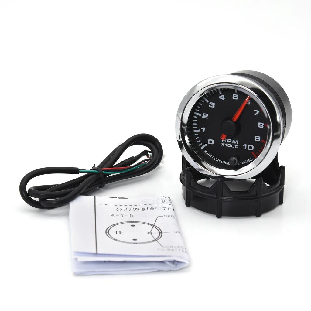 52mm Car Oil Press Meter RPM Boost Water Temp Oil Temp Air Fuel Ratio Voltage EXT Temp Meter 7 Color Backlight Gauge For 12V Car