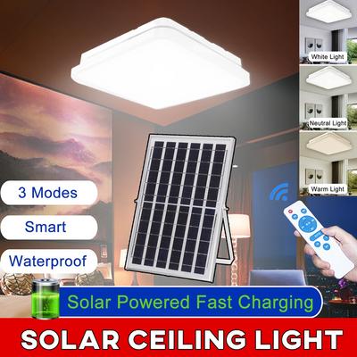 6V Remote Control Solar Ceiling Lights 161pcs LED 3 Modes Adjustable Waterproof Indoor Outdoor Night Lamp for Living Room 50W