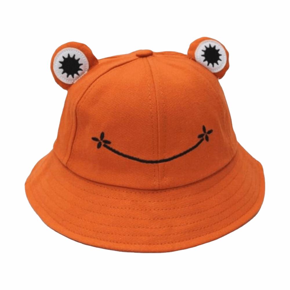 

Детско-родительские шляпы-панамы с лягушками, дышащие рыболовные кепки, новые солнцезащитные кепки, унисекс M оранжевый