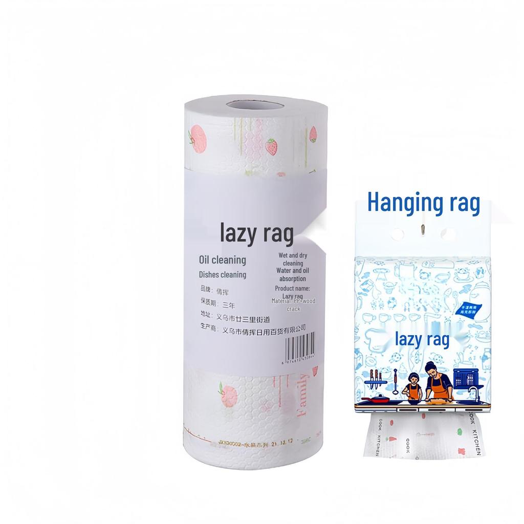 Kitchen Multi-Purpose Disposable Cleaning Rag: Durable, Non-Shedding, Dual Use for Dry & Wet Cleaning