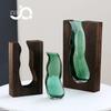 Pastoral style log house glass vase